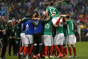 El festejo de México tras conseguir el pase al Mundial