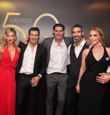 Fani Stipkovic, Luis Figo, Fernando Hierro, Fernando Sanz e Ingrid Asensio