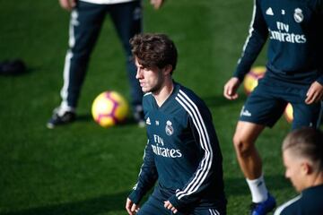 Odriozola, con el Real Madrid.