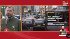 Galán anuncia el levantamiento de pico y placa para dos días