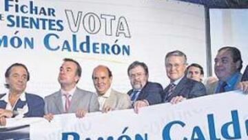 <b>APOYO</b>. Ramón Calderón contó con el aliento de sus fieles.
