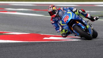 Maverick, durante el GP de Cataluña.
