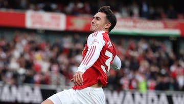 Martin Zubimendi celebra un gol