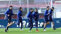 Chimy Ávila y Unai García durante un entrenamiento.