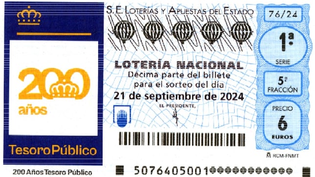 Lotería Nacional: comprobar los resultados del sorteo de hoy, sábado 21 de septiembre