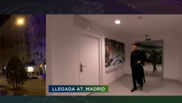 La entrada de Simeone al Bernabéu encontrándose de repente con 3 cámaras de Real Madrid TV