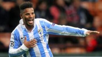 Eliseu, autor del gol del M&aacute;laga en San Siro.