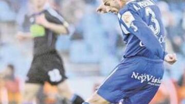 <b>POTENCIA. </b>Este gol al Espanyol, desde 40 metros, es uno de los mejores de la temporada.