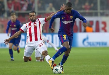 Last ditch | well-timed tackles were in plentiful supply, here provided by Mehdi Carcela on Semedo.