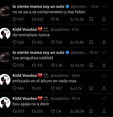 ¿Están peleados Young Cister y Kidd Voodoo? El intercambio de mensajes que sorprendió a todos en el Festival de Viña 2024