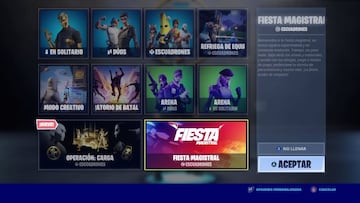 As&iacute; aparece Fiesta Magistral en el men&uacute; de selector de modo