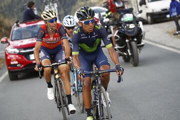 Nairo Quintana y Vincenzo Nibali.