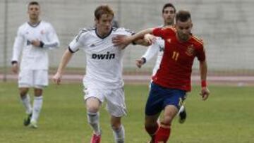 Jesé se enfrentó al Castilla con la Selección.