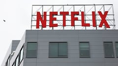 LOS ANGELES, CALIFORNIA - JANUARY 24: The Netflix logo is displayed above its corporate offices on January 24, 2024 in Los Angeles, California. Netflix shares jumped over ten percent in trading today after the company announced that it added over 13 million subscribers in the fourth quarter.   Mario Tama/Getty Images/AFP (Photo by MARIO TAMA / GETTY IMAGES NORTH AMERICA / Getty Images via AFP)