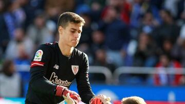 Kepa Arrizabalaga se lesionó en Riazor.