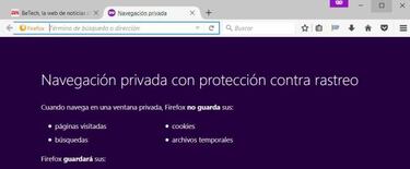 Cómo abrir una pestaña segura en Firefox sin abrir otra ventana