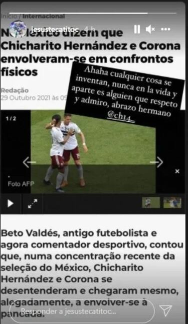 'Tecatito' Corona descartó pelea a golpes con 'Chicharito'