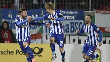 Haraguchi ends Hertha's 35-year wait to reach cup semis