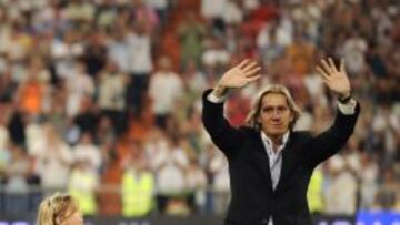 Míchel Salgado, en su homenaje