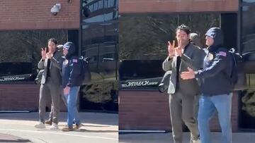 El momento en el que estudiante palestino es arrestado por el ICE