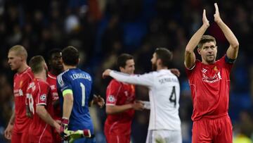 Steven Gerrard tras un Liverpool-Real Madrid.