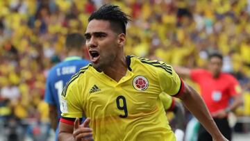 Falcao Garc&iacute;a en un partido entre Colombia y Brasil por Eliminatorias