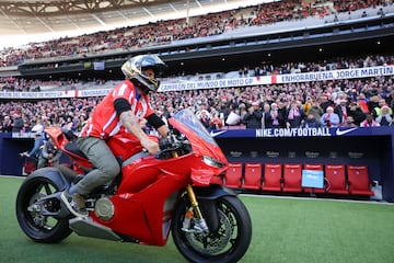 El piloto Jorge Martín, actual campeón del Mundo de MotoGP y seguidor del Atlético de Madrid.