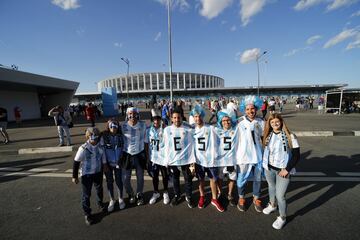 Los aficionados argentinos toman Nizhni Nóvgorod