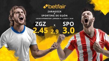 Real Zaragoza vs. Real Sporting de Gijón: horario, TV, estadísticas, clasificación y pronósticos