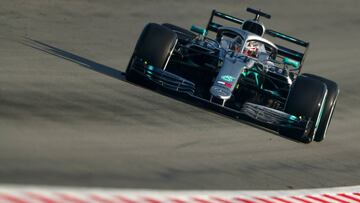 Lewis Hamilton (Mercedes W10, Test F1 2019). 