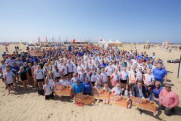 Espectaculares imágenes del récord de voley playa