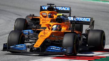 Lando Norris y Carlos Sainz (McLaren MCL35). Austria, F1 2020.