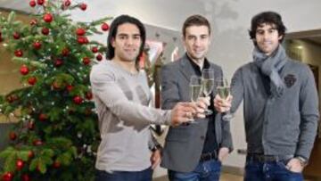Falcao, Gabi y Tiago felicitaron la Navidad a los aficionados del Atl&eacute;tico.