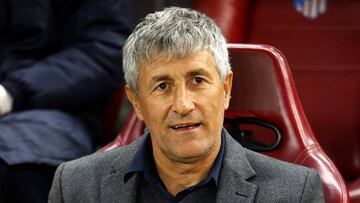 Quique Setién en el Vicente Calderón.