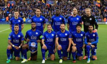 Once inicial del Leicester. 