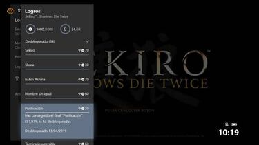 Estadísticas Sekiro: cuántos jugadores han completado el prólogo y todos los jefes
