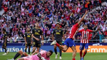 Las Palmas cayó con estrépito ante el Atlético de Madrid por 5-0.