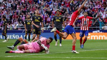 Las Palmas cayó con estrépito ante el Atlético de Madrid por 5-0.