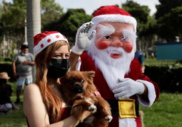 En Lima, la capital de Perú ubicada en la árida costa del Pacífico del país, han celebrado un concurso navideño para los mejores amigos del hombre.