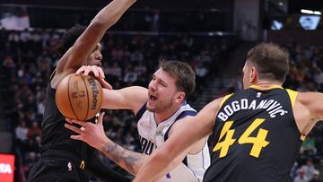 Los Mavericks caen en Salt Lake City con un Doncic que suma muchos fallos y se queja en rueda de prensa del trabajo de los árbitros: "No quiero que me multen".