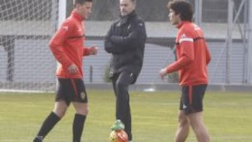 Lluis Carreras en un entrenamiento del Zaragoza.