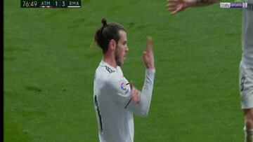 El corte de mangas de Bale en el 1-3 del Atl&eacute;tico-Real Madrid