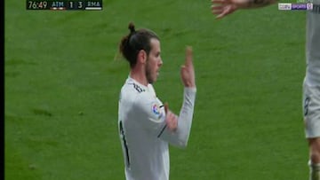 El corte de mangas de Bale en el 1-3 del Atlético-Real Madrid