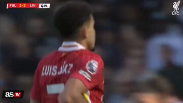 El gol de Luis Díaz, candidato al mejor del mes en Liverpool