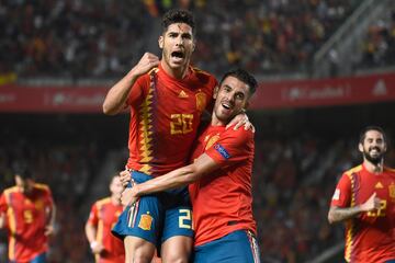 2-0. Marco Asensio celebró el tercer gol con Dani Ceballos.