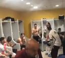 ¡Locura total! Así celebró River el pase a la final de Copa en el vestuario de La Bombonera