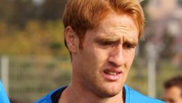 Entrenamiento de Alex Fernández del Espanyol.