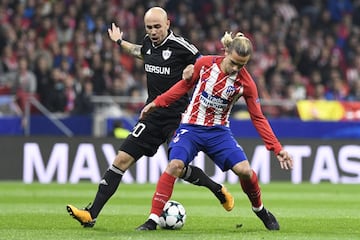 Griezmann with the ball.