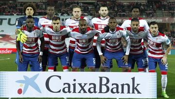 Granada 2016-17 con once nacionalidades diferentes contra el Betis.