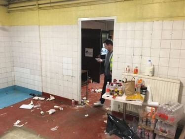 El Arsenal dejó el vestuario del Sutton en un estado lamentable